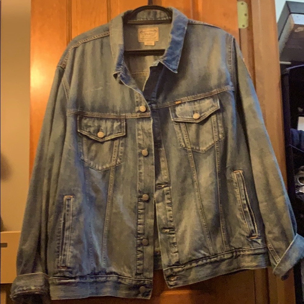 Big & Tall Mens Polo Jean Jacket.